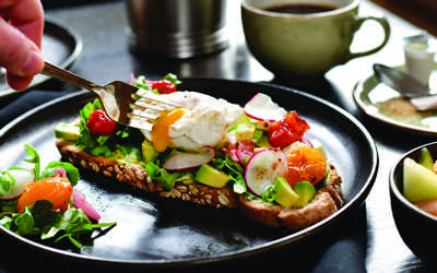 avocado toast from Ivory Coast inside kalahari resorts & conventions