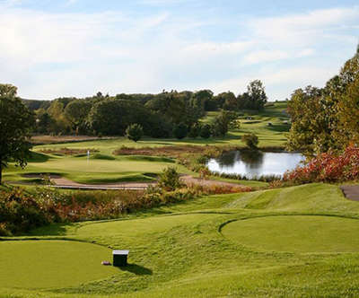 overview of one of the holes at the golf course